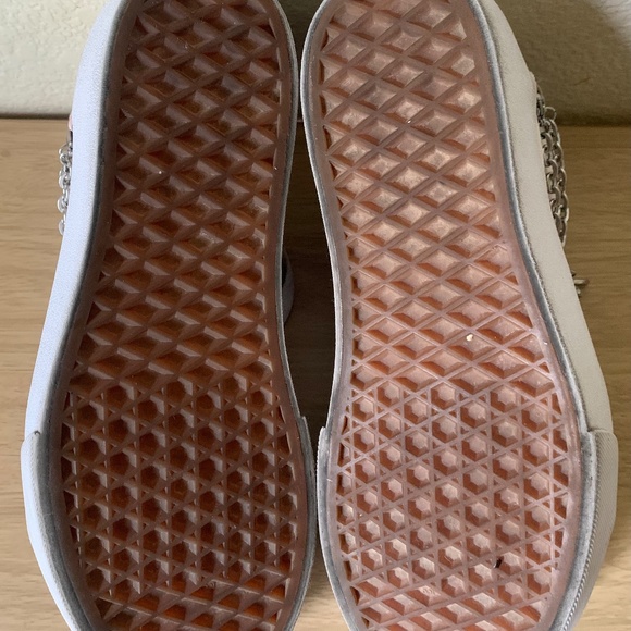 Vans Old Skool Platform Pink Velvet with Chain Shoes Size 7.5 - Picture 6 of 8